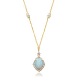 Kiara 10K Yellow Gold Oval-Cut Opal Pendant