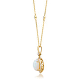 Kiara 10K Yellow Gold Oval-Cut Opal Pendant