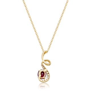 Zoe 14K White Gold Oval-Cut Mozambique Ruby Pendants