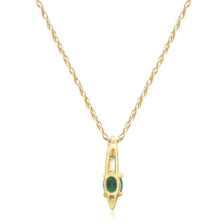 Reese 10K Yellow Gold Oval-Cut Emerald Pendant