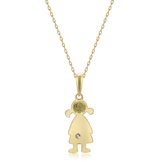 Willow 10K Yellow Gold Round-Cut White Diamond Pendant