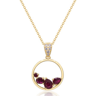 Yale 14K Yellow Gold Pear-Cut Mozambique Ruby Pendant