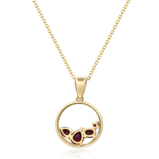 Yale 14K Yellow Gold Pear-Cut Mozambique Ruby Pendant
