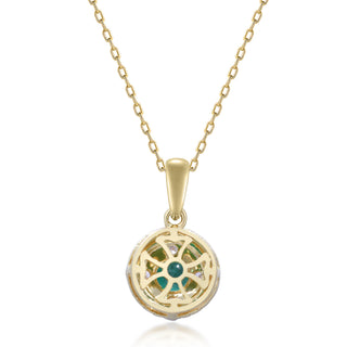 Emerson 14K Yellow Gold Oval-Cut Emerald Pendant