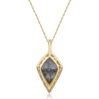 Valerie 10K Yellow Gold Pear-Cut Green Amethyst Pendant