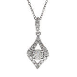 Emery 14K White Gold Round-Cut White Diamond Pendant