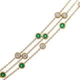 Juliet 14K Yellow Gold Round-Cut Emerald Bracelet