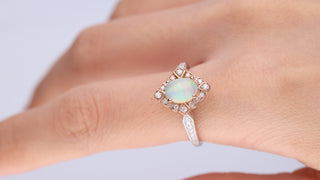 Cataleya 10K Two-Tone Gold Oval-Cut Natural African Opal Ring