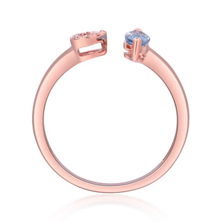 Alina 14K Rose Gold Marquise-Cut Brazilian Aquamarine Ring