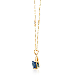 Bailey 14K Yellow Gold Cushion-Cut Brazilian London Blue Topaz Pendant