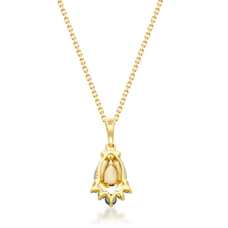 Maggie 10K Yellow Gold Pear-Cut African Opal Pendant