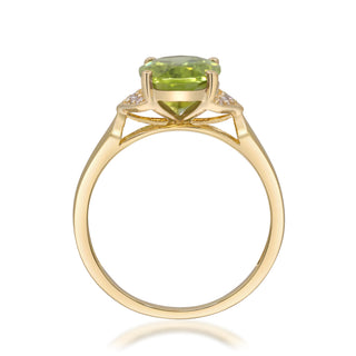 Kali 14K Yellow Gold Oval-Cut Peridot Ring