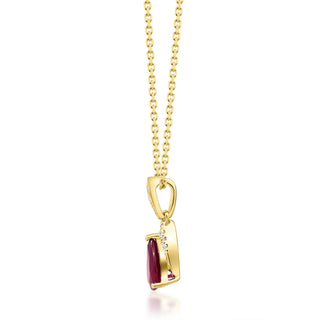 Nora 10K Yellow Gold Pear-Cut Mozambique Ruby Pendant