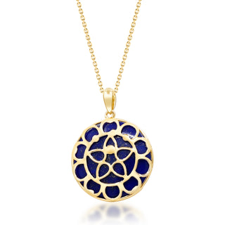 Adeline 14K Yellow Gold Round-Cut Emerald Pendant