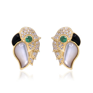 Aaliyah 14K Yellow Gold Round-Cut Zambian Emerald Earrings