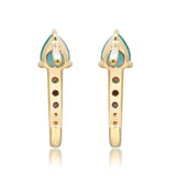 Sutton 10K Yellow Gold Pear-Cut Emerald Earring